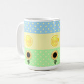 Sonne und Punkte Kaffeetasse (Vorderseite Links)