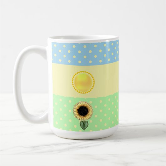 Sonne und Punkte Kaffeetasse (Links)