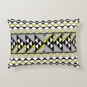 Sonne und Regen in Gelb Dekokissen