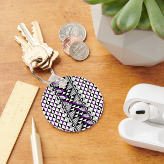 Sonne und Regen - Violett - Schlüsselanhänger