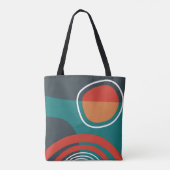 Sonne und Regenbogen Boho-Kunstwerk Tasche (Rückseite)