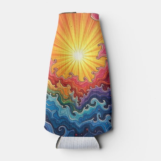 Sonne und Regenbogen Flaschenkühler (Vorderseite)