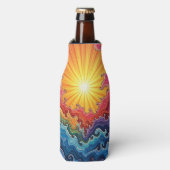 Sonne und Regenbogen Flaschenkühler (Flaschenvorderseite)