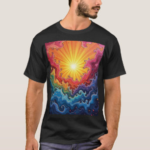Sonne und Regenbögen T-Shirt