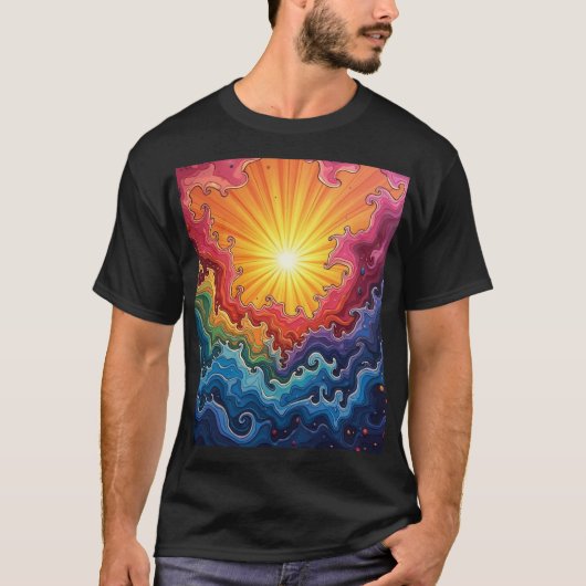 Sonne und Regenbogen T-Shirt (Vorderseite)