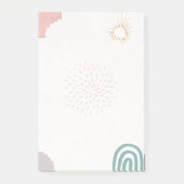 Sonne und Regenbogenpastellfarben Post-it Klebezettel (Vorderseite)