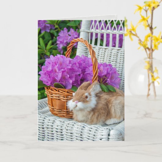 Sonne und Rhododendron Ostern Karte (Gelbe Blume)