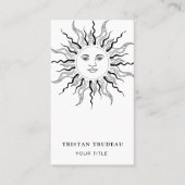 Sonne und Sonnenstrahlen Visitenkarte (Vorderseite)