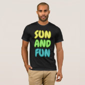 Sonne Und Spaß Kurzarm T-Shirt (Vorne ganz)
