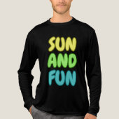Sonne Und Spaß Langarmshirt Tri-Blend Shirt (Vorderseite)