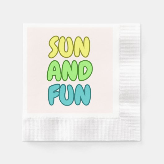 Sonne Und Spaß Papiertücher Serviette (Vorderseite)