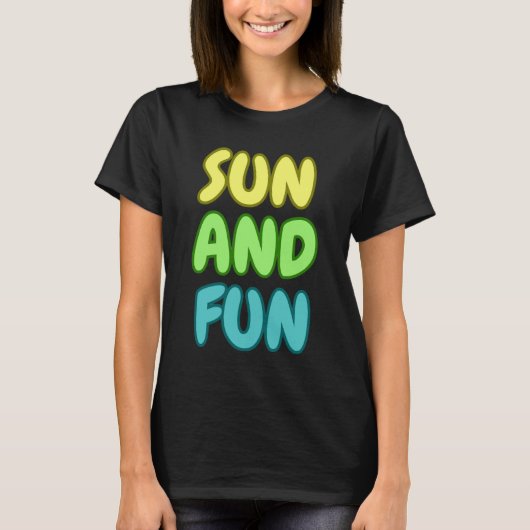 Sonne Und Spaß T-Shirt (Vorderseite)