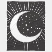 Sonne und Sterne Fleecedecke (Vorderseite)