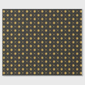 Sonne und Sterne Geschenkpapier (Flach)