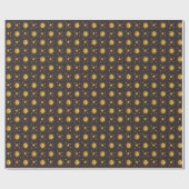 Sonne und Sterne Geschenkpapier (Flach)