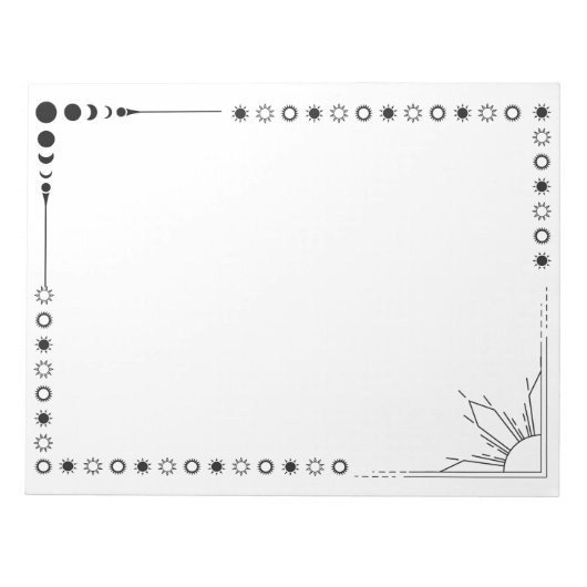 Sonne und Stimmung Notizblock (Vorderseite)