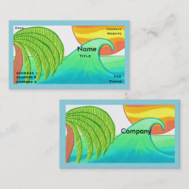 Sonne und Surf-Geschäftskarten-Vorlage Visitenkarte