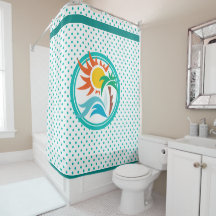 Sonne und Surf, gestreifte Grenze