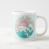 Sonne und Surfen im Sommer Jumbo-Tasse (Rechts)
