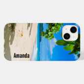 Sonne und tropischer Strand Case-Mate iPhone Hülle (Rückseite (Horizontal))