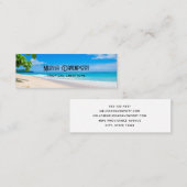 Sonne und tropischer Strand Mini Visitenkarte (Vorne/Hinten)