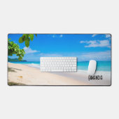 Sonne und tropischer Strand Schreibtischunterlage (Tastatur & Maus)