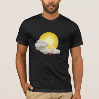 Sonne und weiße Wolke T-Shirt