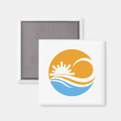 Sonne und Welle Magnet (Vorderseite/Rückseite)