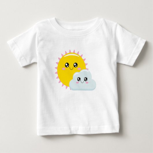 Sonne und Wolke Baby T-shirt (Vorderseite)