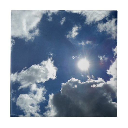 Sonne und Wolken Fliese (Vorderseite)