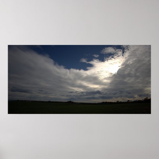 Sonne und Wolken Foto Poster (Vorne)