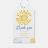 Sonne und Wolken Geburtstagsfeier Geschenkanhänger (Vorderseite)