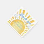 Sonne und Wolken Geburtstagsfeier  Serviette (Ecke)