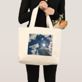 Sonne und Wolken Jumbo Stoffbeutel (Vorderseite (Produkt))