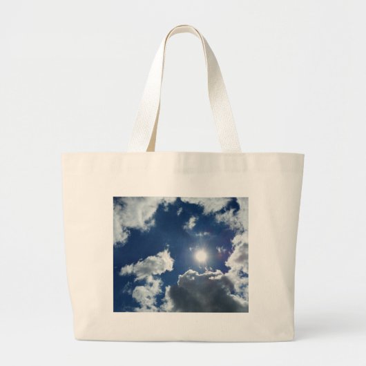 Sonne und Wolken Jumbo Stoffbeutel (Vorne)