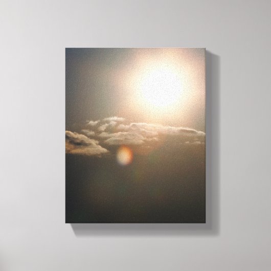 Sonne und Wolken mit blauem Himmel Leinwanddruck (Vorderseite)