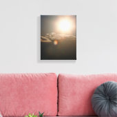Sonne und Wolken mit blauem Himmel Leinwanddruck (Insitu (Wohnzimmer))