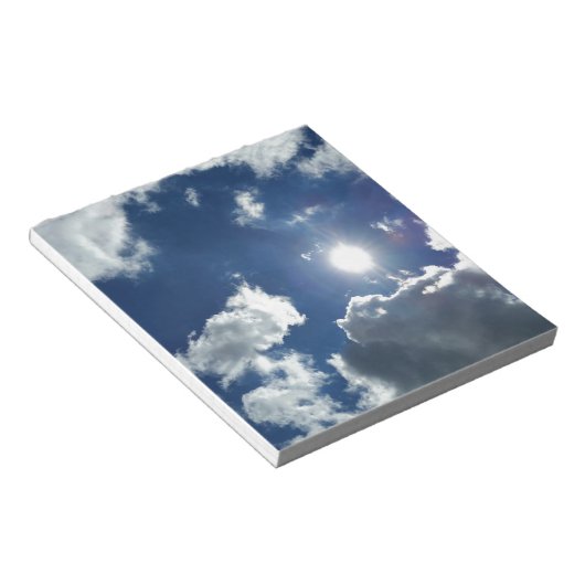 Sonne und Wolken Notizblock (angewinkelt)
