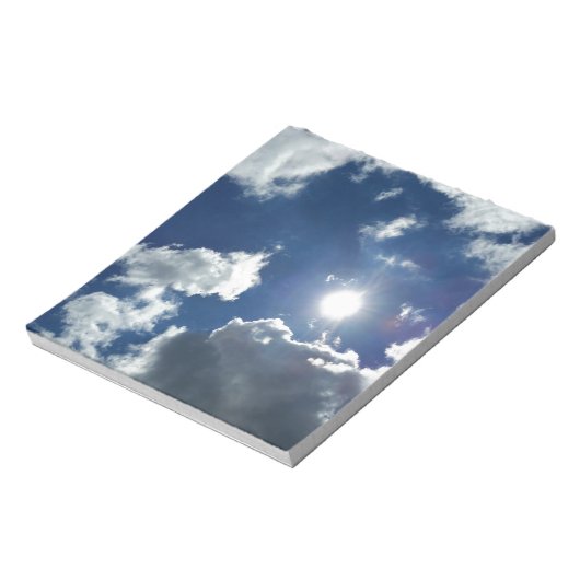 Sonne und Wolken Notizblock (Rotiert)