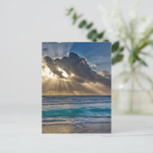 Sonne und Wolken über dem Ozean Postkarte (Stehend Vorderseite)