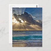 Sonne und Wolken über dem Ozean Postkarte (Vorne/Hinten)