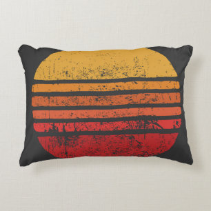 SONNE Vintage Grunge Kreis Illustrationenvintage,  Dekokissen
