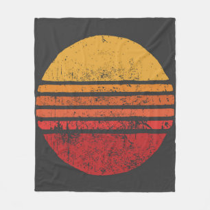 SONNE Vintage Grunge Kreis Illustrationenvintage, Fleecedecke