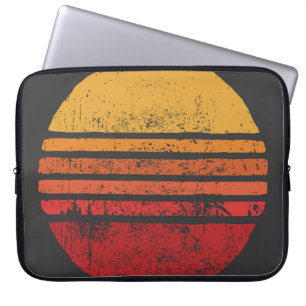 SONNE Vintage Grunge Kreis Illustrationenvintage, Laptopschutzhülle