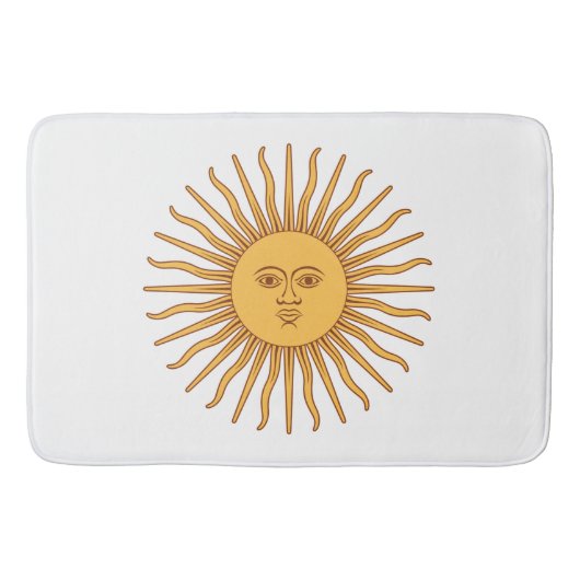 Sonne vom Mai (Argentinische Sonne) Bath Mat Badematte (Vorderseite)