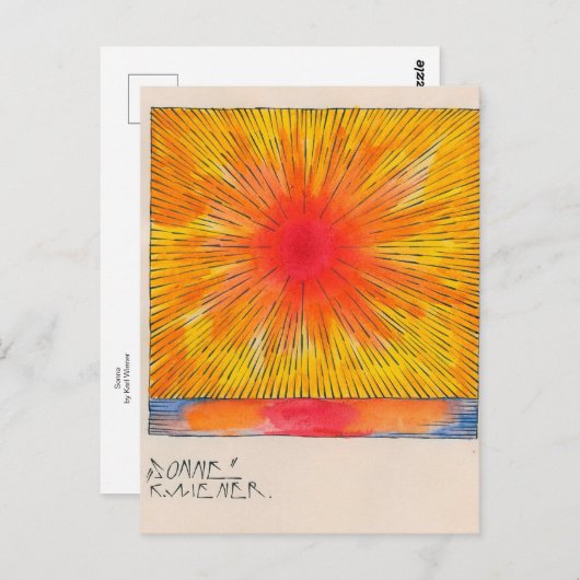 Sonne von Karl Dackel Postkarte (Vorne/Hinten)