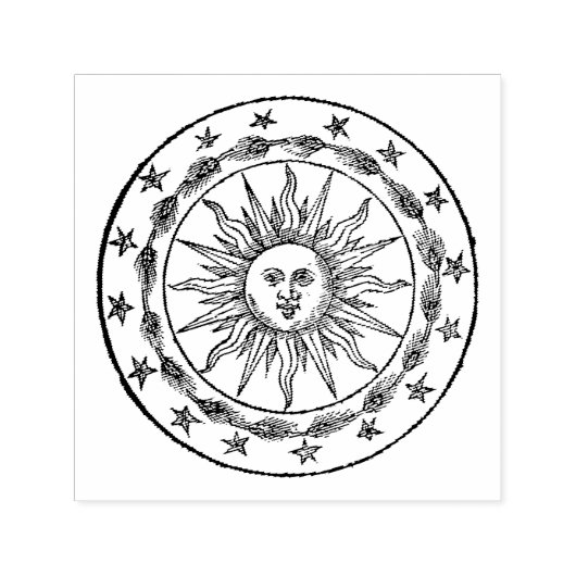 Sonne Wappen. Permastempel (Design)