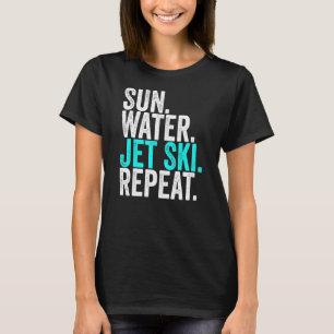 Sonne Wasser Jet-Ski Wiederholung Vintage-Jet-Ski T-Shirt