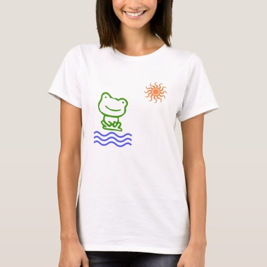 Sonne, Wasser und Frosch T-Shirt (Vorderseite)