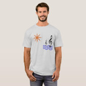 Sonne, Wasser und Musiknote T-Shirt (Vorne ganz)